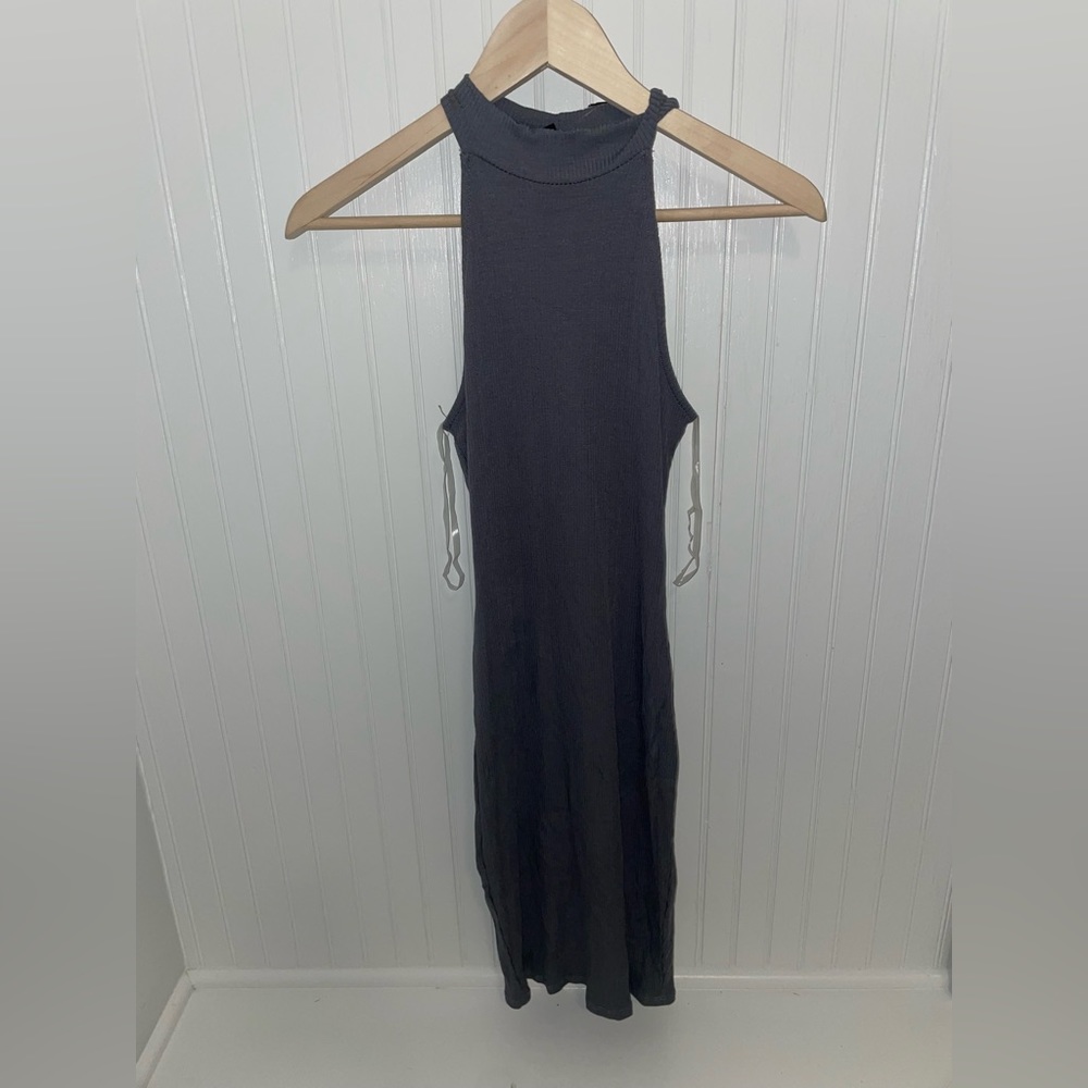 Halter dress Charcoal